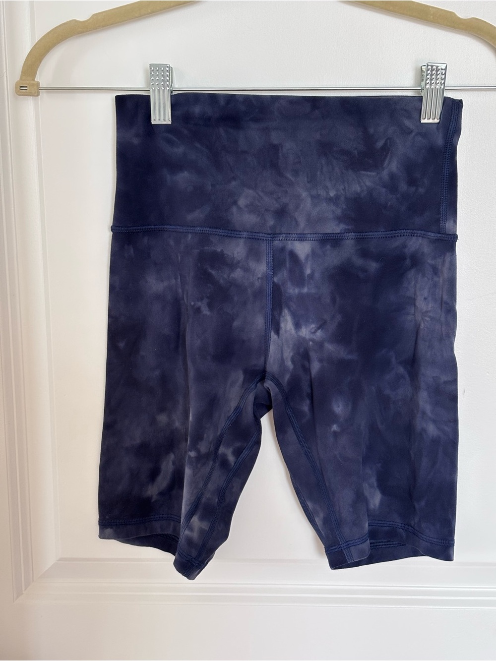 Lululemon Wunder Train High Rise 8” Shorts Diamond Dye Naval Blue